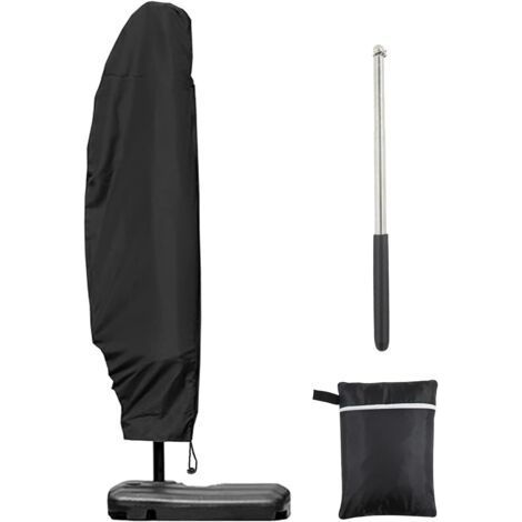 Housse de parasol déporté 3x3m & 4x3m – Protection polyester Oxford UV avec fermeture éclair pratique et tige télescopique incluse (1/5)
