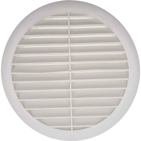 Lot de 1 Grille ronde pour PVC et gaine avec moustiquaire Ø150 Blanc (1/5)