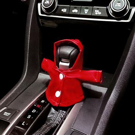 Housse de levier de vitesse rouge imperméable en forme de pommeau, protection à motif unique, compatible avec la plupart des leviers de vitesse, décoration intérieure élégante pour les passionnés d'au (1/5)