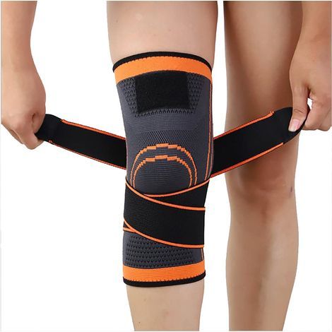 Genouillère pour douleurs arthritiques, manchon compression ajustable hommes/femmes, soulagement douleur, récupération.M (1/5)