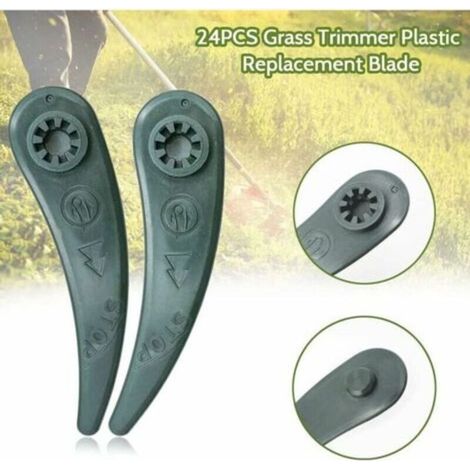 Packung mit 24 Ersatzmessern für Bosch Rasenmäher und Bosch Durablade Freischneider, Art.-Nr. 23-18 LI und Art.-Nr. 26-18 LI. Grün (1/5)