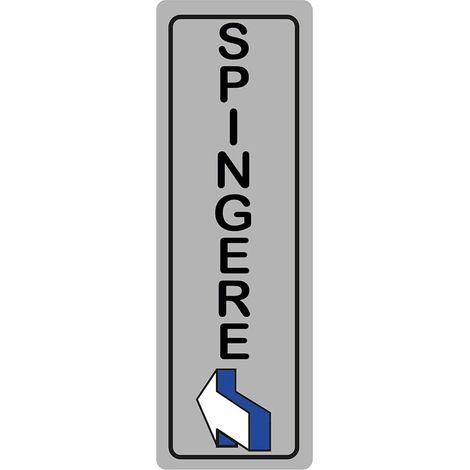 ETICHETTA ADESIVA SPINGERE CON FRECCIA A SINISTRA 150X50MM
