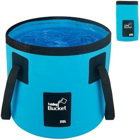 Zusammenklappbarer Campingeimer mit Griff, ideal zum Angeln, Gärtnern und zur Aufbewahrung von tragbarem Wasser. (1/5)