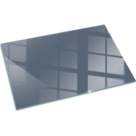 Glasplatte für Kaminofen Sicherheitsglas Schutzplatte Glasbodenplatte für Kamin Hitzeschutz für Kamin Funken Elegant Farbe Dunkelblau 100x70 cm