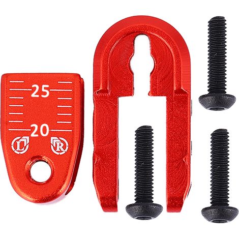 Bras de direction servo 24 dents en alliage d'aluminium pour modèle RC 1/8 1/10 (rouge N10308R) (1/5)