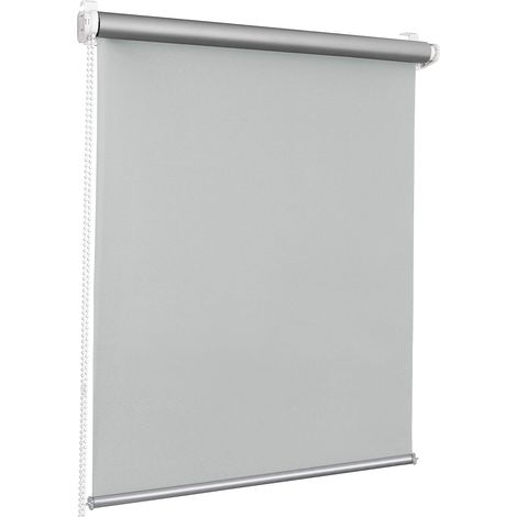 Store enrouleur occultant sans perçage – Revêtement argenté – Isolation thermique – Largeur 35cm – Longueur 160cm – Accessoires inclus – Rhafayre (1/5)