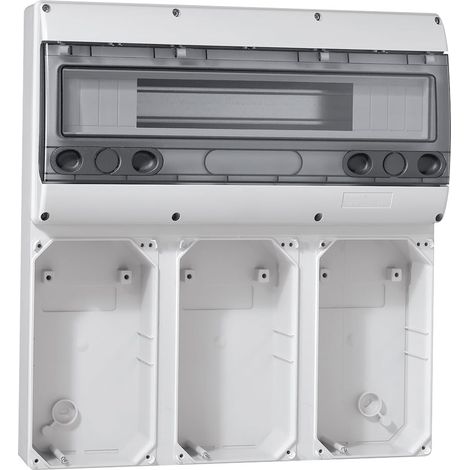 Base P17 441x405mm con guida, 20 moduli, 6 prese 16A per placca 220x125mm - LEG057706
