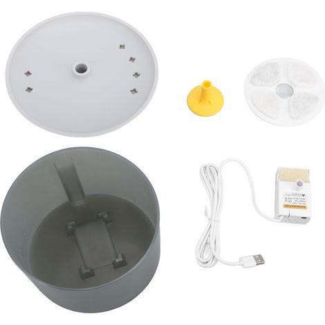 Fontaine à eau pour animaux de compagnie silencieuse et translucide avec filtration automatique et circulation, distributeur d'eau pour chats et chiens de petite et moyenne taille, type 1 (1/5)