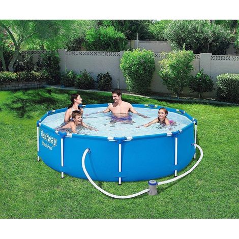 Trade Shop - Piscina Fuori Terra Steel Pro 305x76cm Set Rotonda Con Pompa Di Filtraggio 56679 - (1/5)