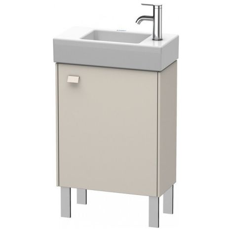 Duravit Meuble sous-lavabo Brioso 48,4 x 23,9 cm, 1 porte, 1 tablette en verre, pour lavabo Vero Air 072450, Couleur (avant/corps): Taupe Matt Décor, Poignée Taupe Matt - BR4431R9191