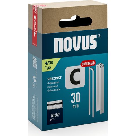 Novus Tools 042-0806 Schmalrückenklammern Typ 4 1000 St. Abmessungen (L x B) 30 mm x 6.1 mm