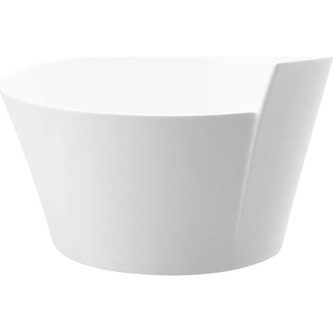 1 Soupière Porcelaine Premium Design Ondulé Blanc Pour Repas Familiaux Et Fêtes (1/5)