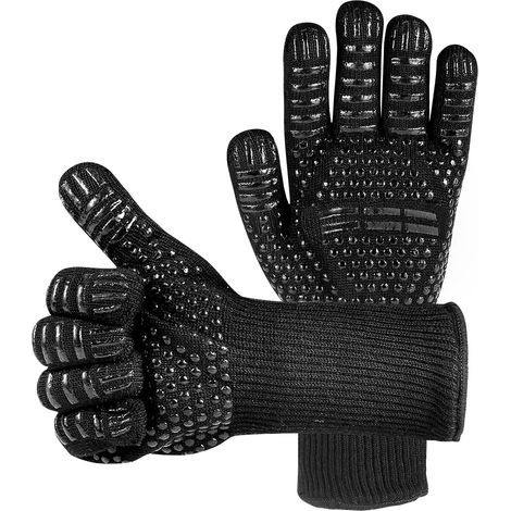 Gants de Gril Gants résistants à la Chaleur - Gants de Four pour Barbecue Gants résistants au feu Gants de Cuisson - Gants de Four pour Barbecue Gants de Cuisine pour la Cuisson - RWGant anti-chaleur (1/4)