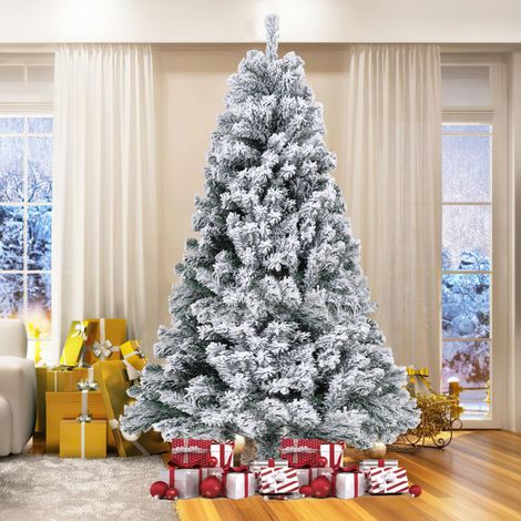 Einfeben – Sapin de Noël artificiel 180cm en PVC avec support métallique – Aspect réaliste avec neige blanche – 860 branches pour décoration festive (1/5)