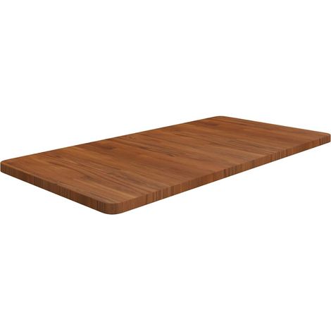 vidaXL Encimera baño madera maciza tratada marrón oscuro 100x50x2,5 cm (1/4)