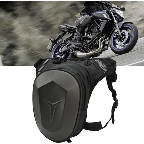 Accessoires moto, sacoche de jambe pour moto, sacoche de motard résistante à l'eau et réfléchissante, sacoche bandoulière pour moto de tourisme (numéro d'article : JMS-TB05), gris. (1/5)