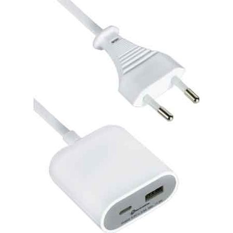ADATTATORE 'GUMMY LINE' 1 Usb + 1 Usb type 'C'