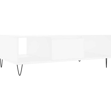 Maison Exclusive - Tavolino da Salotto Bianco 104x60x35 cm in Legno Multistrato