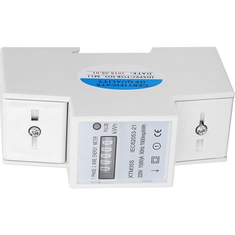 XTM35S 220V Digitaler 2P DIN-Schienen-Stromzähler Elektronischer kWh-Zähler (1/5)