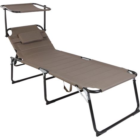 XXL Alu Gartenliege mit Dach L200xB70cm-MMC4400TASD (1/2)