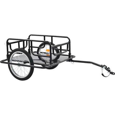 Maison Exclusive - Remolque para bicicletas acero negro 130x73x48