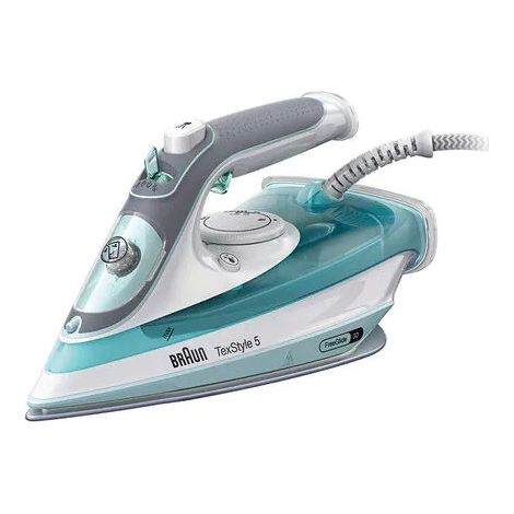TexStyle 3 SI 5017 GR Plancha a vapor Suela de cerámica 2700 W Gris, Turquesa, Blanco (1/5)