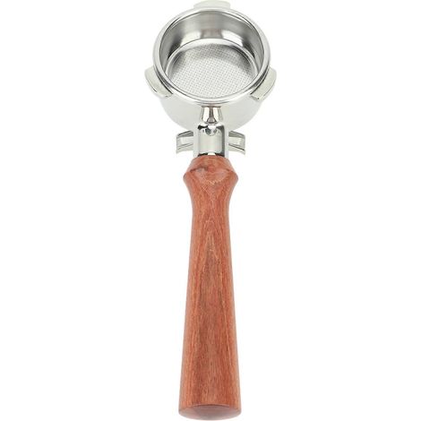 54 mm Edelstahl-Doppelauslauf-Kaffeefilterhalter, kompatibel mit den Kaffeemaschinen Breville 870 und 880, Farbe: Brasilianisches Rosa. (1/5)