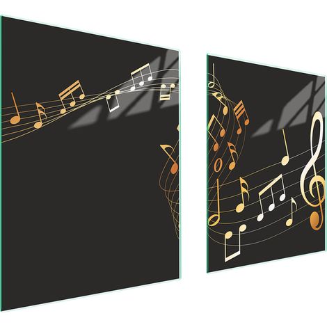 GLASSCHUTZPLATTE FÜR HERD 85x52 MUSIC (1/5)