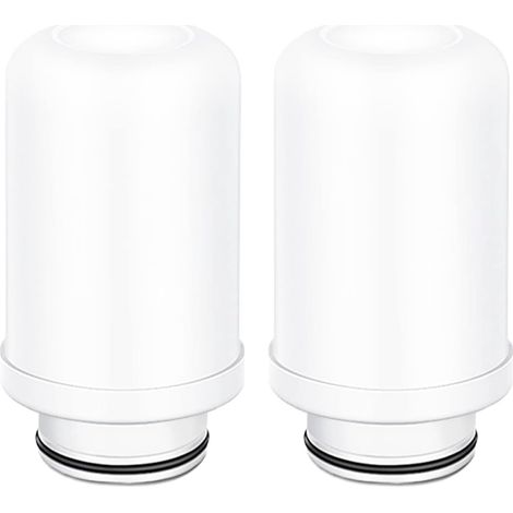 Sollbry Filtre robinet, filtre à charbon actif, filtre céramique, remplacement de filtre en céramique, purificateur d'eau pour robinet, système de filtration (2 cartouche filtre eau) (1/5)