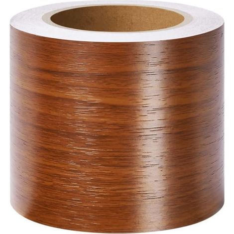 Bordure De Papier Peint Frise Murale Adhesive Bordure Papier Peint Frise Autocollante Pour Cuisine, Salle De Bains, Plafond, Salon, Chambre DéCoration Murale Teck Brun 20cm X 500cm