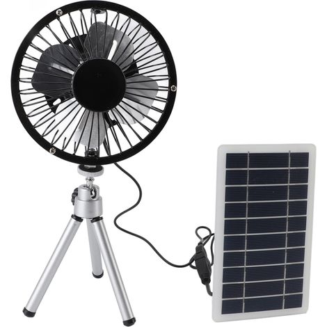 Kit de ventilateur d'extraction solaire 10 W en silicium monocristallin avec support, idéal pour niche, poulailler, camping-car ou serre. (1/5)