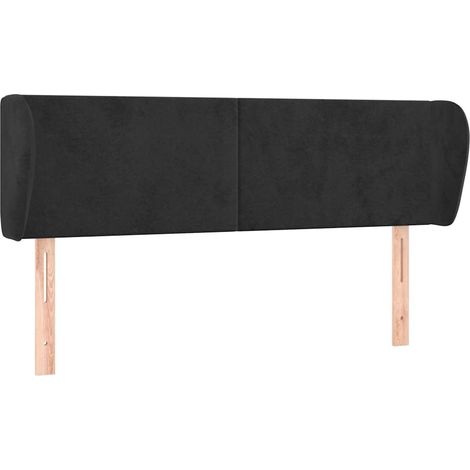 Maison Exclusive - Cabecero de terciopelo negro 147x23x78/88 cm (1/5)