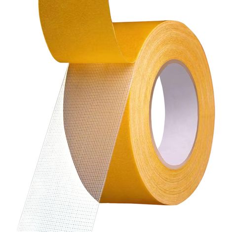 5,1 cm x 10 m,Ruban adhésif double face en tissu très résistant, ruban adhésif double face amovible haute adhérence pour vêtements, murs, artisanat, tapis, ourlet, moquette, travail du bois, (1/5)