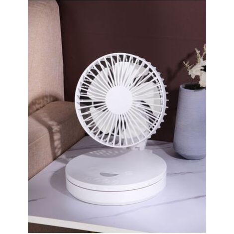 VURAHOME - Kleiner Tischventilator, Mini-USB-wiederaufladbar, 1200 mAh, mit Nachtlicht - (1/5)