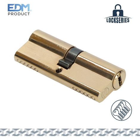 Messingzylinder 80 mm (40 + 40 mm) langer Nocken R15 mit 5 Sicherheitsschlüsseln inklusive EDM