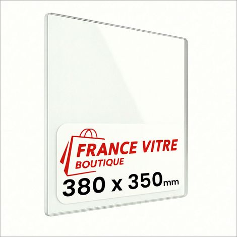 380 x 350 x 4 mm - Vitre de cheminée pour insert et poêle à bois - verre de rechange - France Vitre - jusqu'à 800°C - 350 x 380 x 4 mm (1/5)