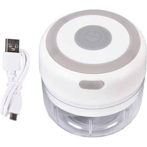 Mini hachoir électrique durable, capacité 100 ml, broyeur portable pour ustensiles de cuisine, blanc (1/5)