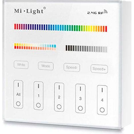 Mando Inalambrico Pared RGB+CCT 4Zonas RF 2,4Ghz (1/4)