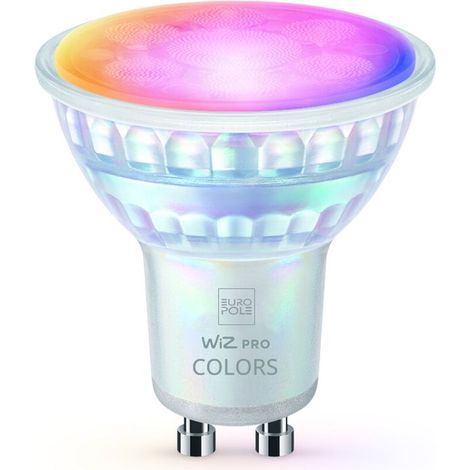 Lampe LED GU10 WiZ Pro RGB+TW 2200K-6500K 4,7W 230VAC - EUROPOLE - 409308