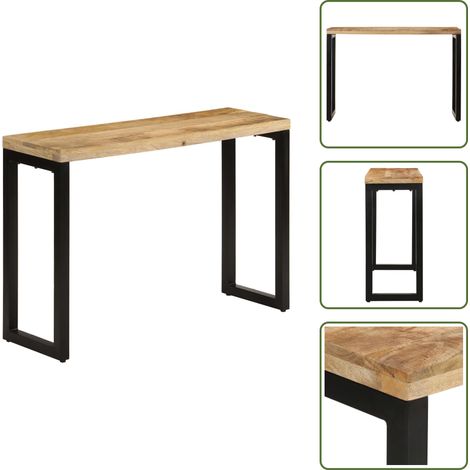 Table console 110x35x76 cm bois de manguier massif brut - Table Basse - Table D'appoint - Mobilier Scandinave - Table Console - Bois De Manguier
