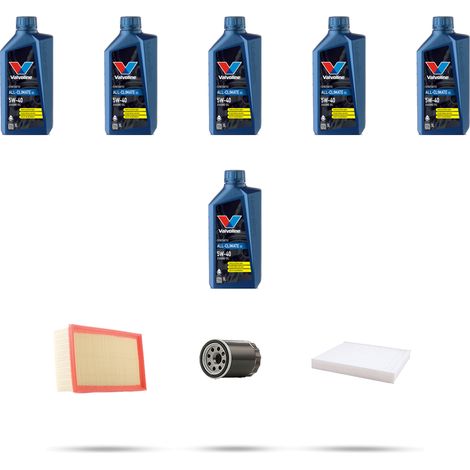 Kit tagliando 3 FILTRI e 6L OLIO compatibile con Volvo S70 2.0 120kw dal 1997 (1/5)