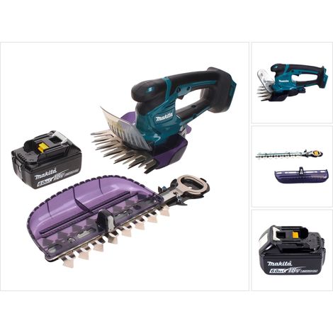 Makita DUM 604 G1X Akku Grasschere 18 V mit Gras- und Strauchscherblatt + 1x Akku 6,0 Ah - ohne Ladegerät (1/5)