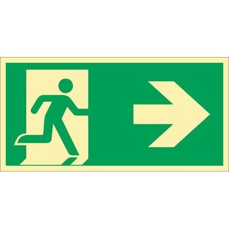 Señal de  rescate DIN  EN ISO  7010 L297xB148  mm -  9300KHL148R