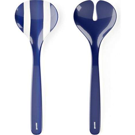 GUZZINI Posate Insalata Riviera Melamina 29,8  Cm Bianco Blu (1/2)