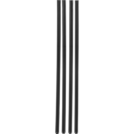 Lame de clôture à verrouillage inférieur, HDPE haute densité, pour grillage à mailles, hauteur 6 pieds, idéale jardin, ferme, terrain de sport (Noir) (1/5)