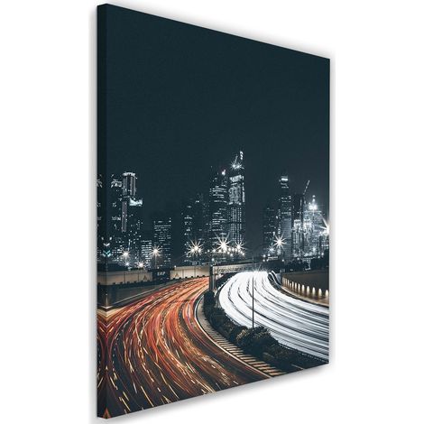 Tableau sur toile Ville de nuit 40x60 (1/5)