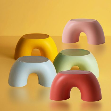 Tabouret enfant en plastique antidérapant, marchepied multifonctionnel vert pour salle de bain (1/5)