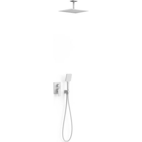Kit mitigeur encastré 2 voies Rapid‑box pour douche Project Blanc mat - TRES 22138003BM