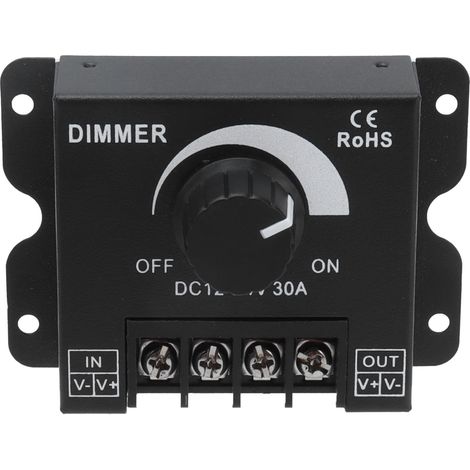 Variateur LED 30 A PWM monochrome monocanal réglable, contrôleur de gradation CC 12 V-24 V (1/5)