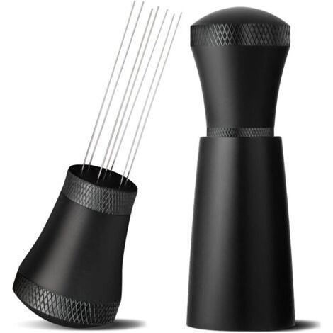 ALLIANDISUn mélangeur à expresso en aluminium avec sept aiguilles à expresso de 0,3 mm et un agitateur à expresso. (1/4)